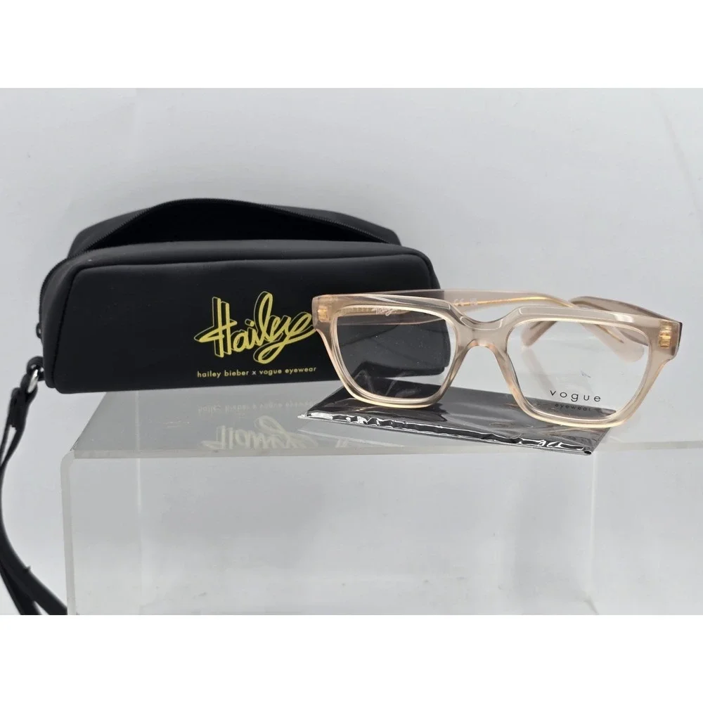 HAILEY X VOGUE VO 5511 3007 51 [] 17 140 Havana Peach Transparent Glasses Frames